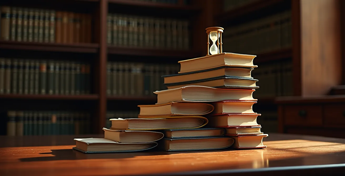 Oficina jurídica con documentos legislativos y calendario de planificación estratégica anticipada
